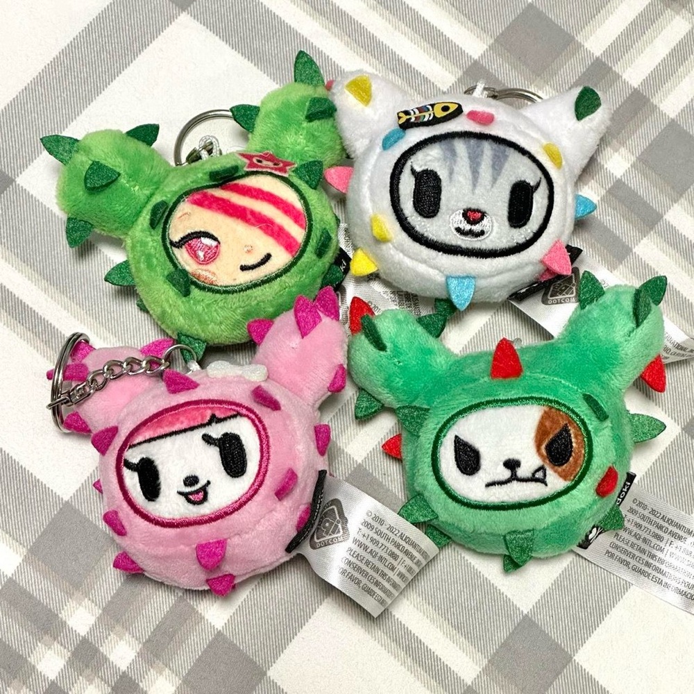 Tokidoki plushie keychains